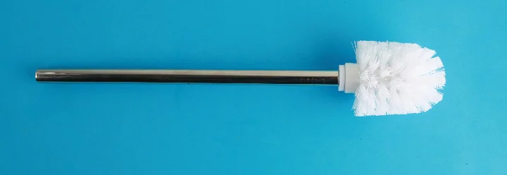 Toilettenbürste mit weißem Borstenkopf